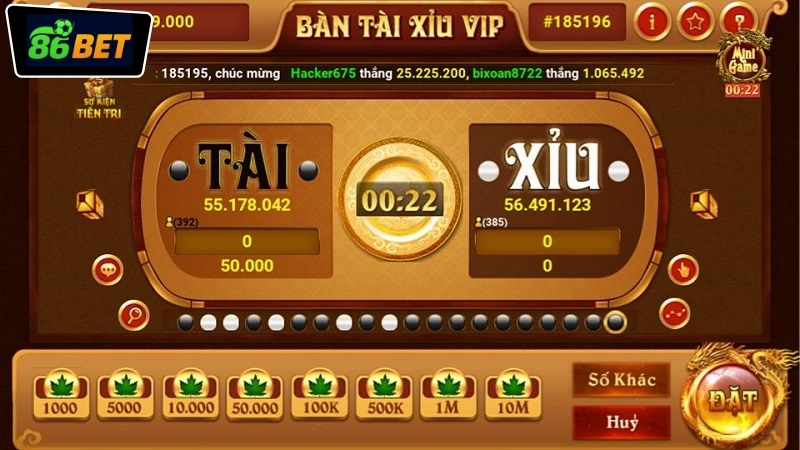 Tài xỉu live 86BET là gì? 